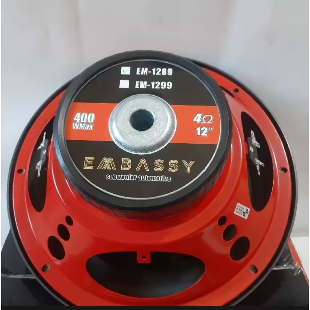 SPEAKER SUBWOOFER EMBASSY EM - 1289 DOUBLE COIL 12 Inch