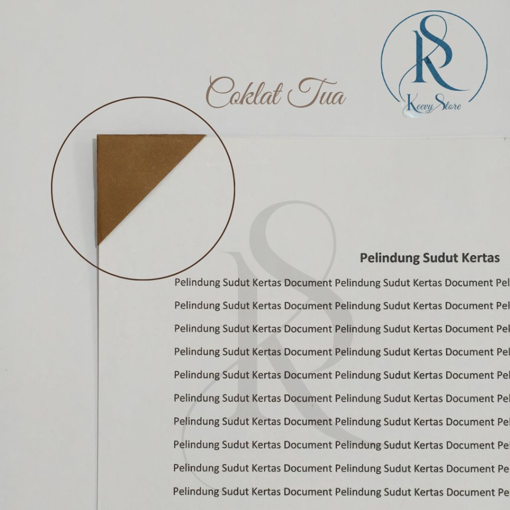 

Pelindung Sudut Kertas Document Isi 100pcs - Coklat Tua Polos