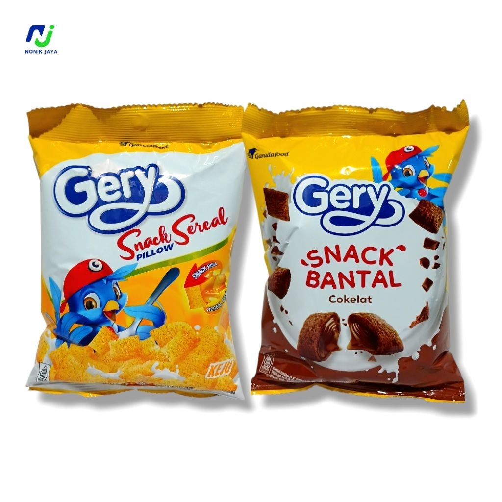 

( READY STOK ) Gery Snack Sereal Bantal Cokelat & Snack Sereal Pillow Keju Paket 5 Pcs@22gr