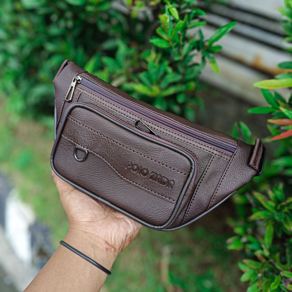 WAISTBAG POLOZADA | Tas Selempang Pria Original Polozada Premium | Waistbag Pria Kulit Sintetis | Sl