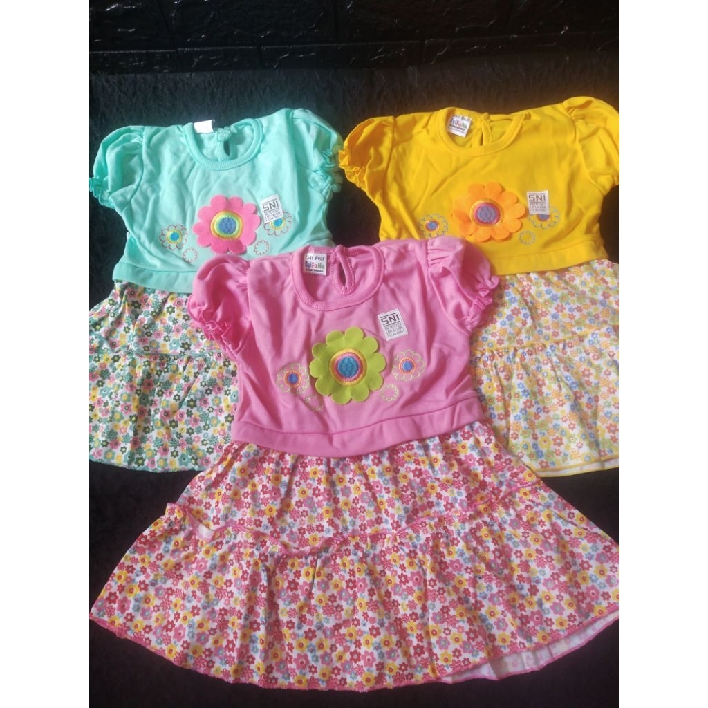 Dress bayi perempuan 6-12 bulan