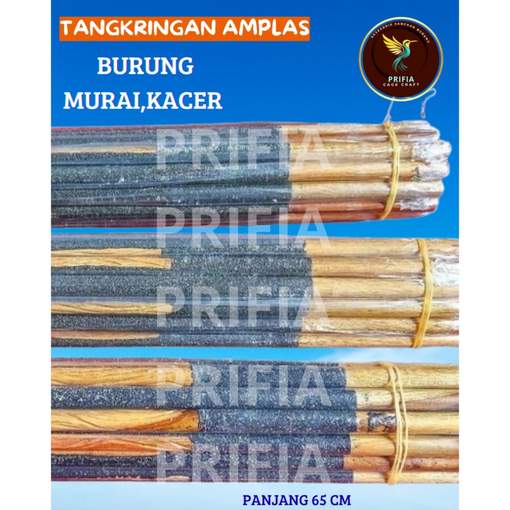TANGKRINGAN AMPLAS MURAI 1 PCS KAYU JATI PLANGKRINGAN SANGKAR BULAT BURUNG MURAI BATU