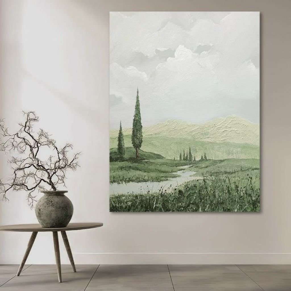 lukisan pemandangan minimalis aesthetic