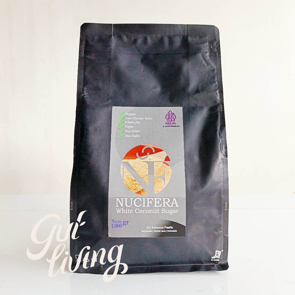 

Organic Local White Coconut Sugar Nucifera 1 kg Gula Kelapa Warna Lebih Cerah