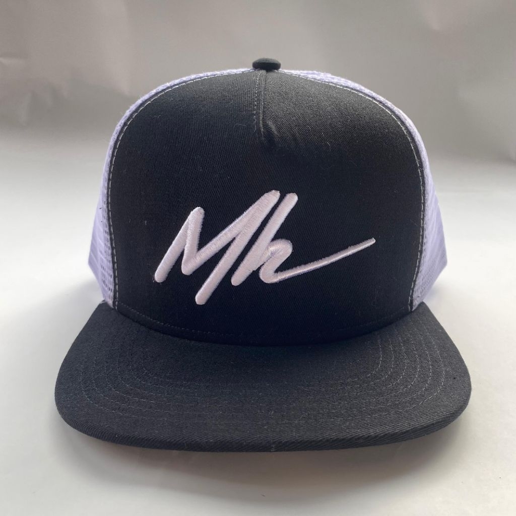 MH topi snapback jaring premium original hitam putih