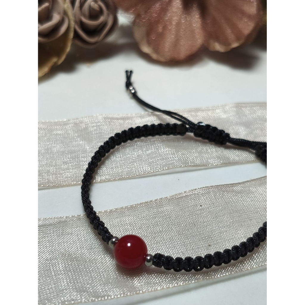 SAMKEST - GELANG TALI GIOK WARNA HITAM, GELANG KRISTAL GIOK MERAH, GELANG GIOK KACA, BRACELET GIOK, 