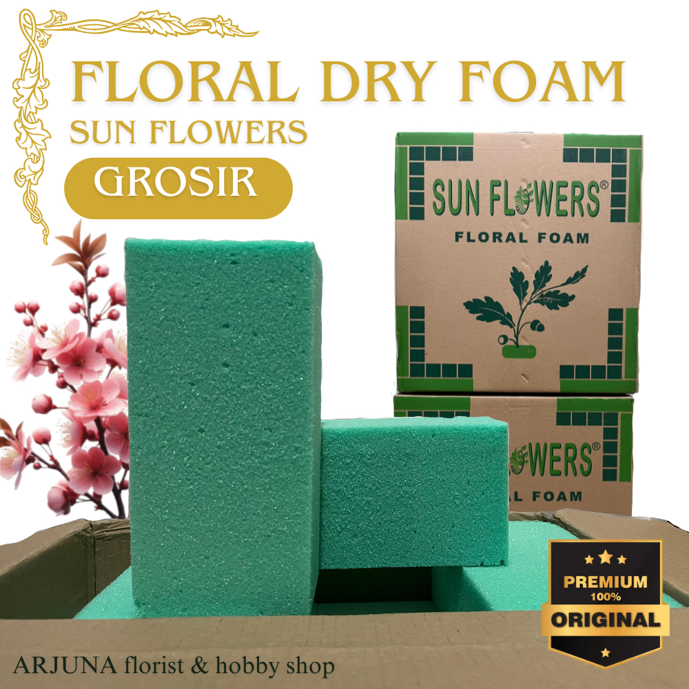 Sun Flower Floral Dry Foam || Foam Bunga [Grosir 20pcs] [Ori]