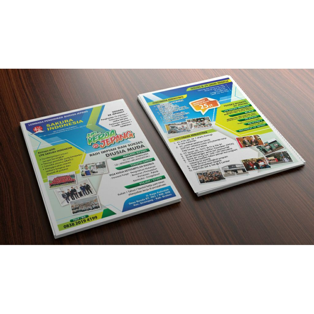 

Cetak Brosur Full Colour - Uk. A5 - 1 muka - Kertas 150 gram