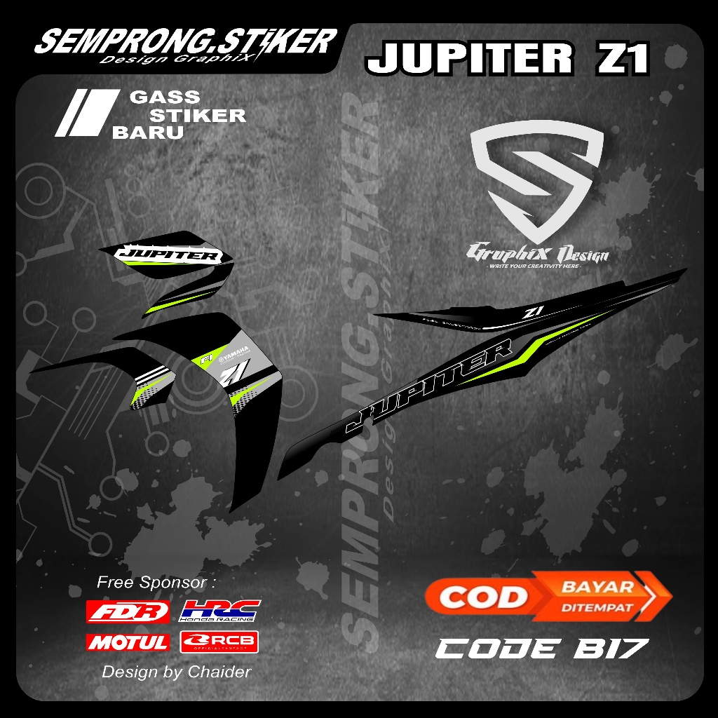 Stiker STRIPING Jupiter Z1 Jupiter RC Decal Striping Jupiter Z1 Code B17 By Semprong Stiker