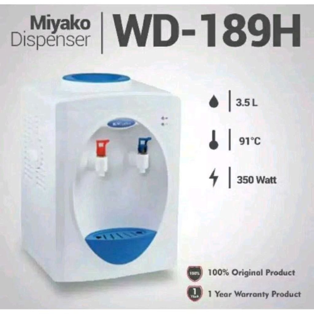 Wd189 H Dispenser Miyako / Miyako Dispenser Air Galon Panas & Normal Wd 189 H