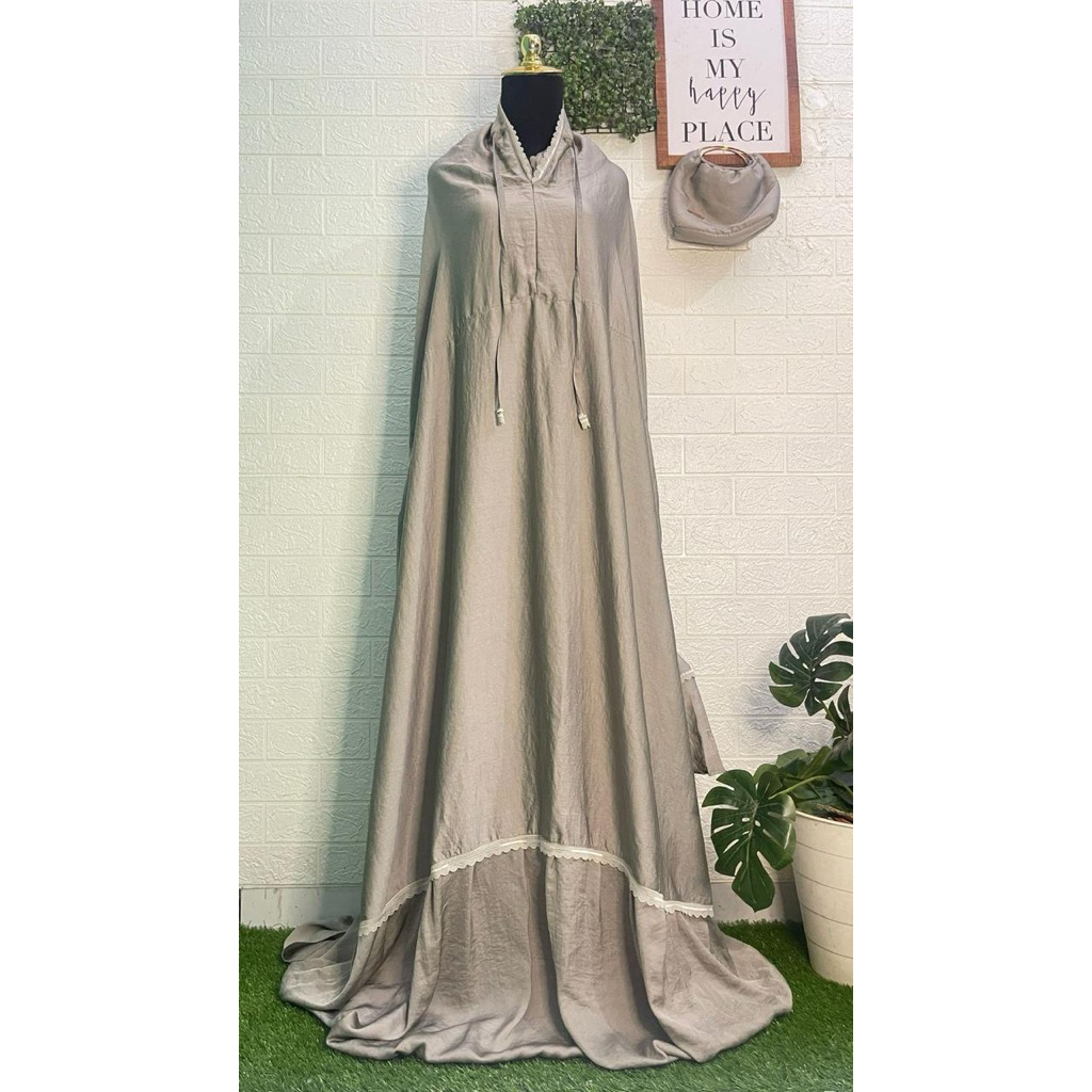 GHALY - Mukena RIHLA SILK RING (Mukena Abaya /Terusan) by Alena Mukena