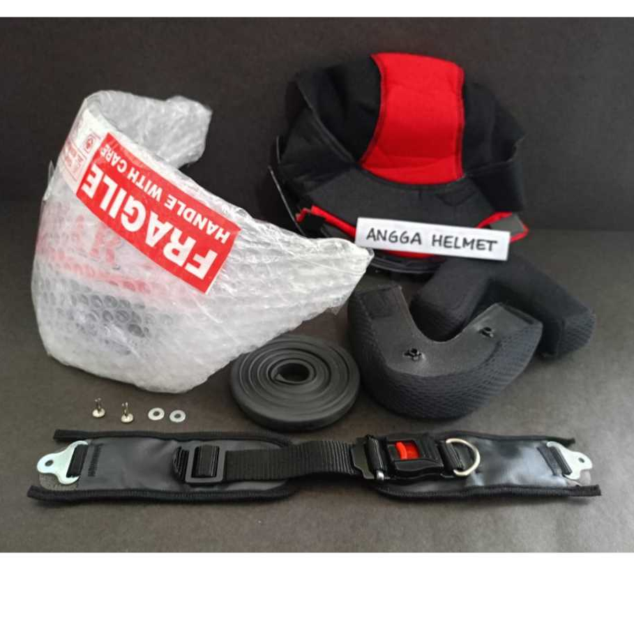 PAKET KYT VENOM RR. Busa Helm KYT VENOM RR + Kaca Helm KYT VENOM RR + Lis Kare Helm + Tali Helm