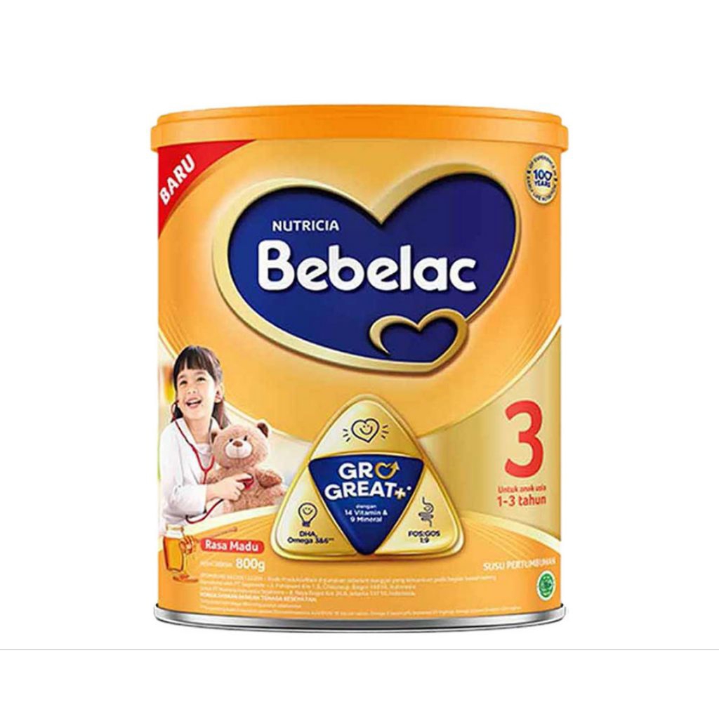 

Bebelac 3 GoGreat+ Susu Pertumbuhan Anak Vanila / Madu 800gr