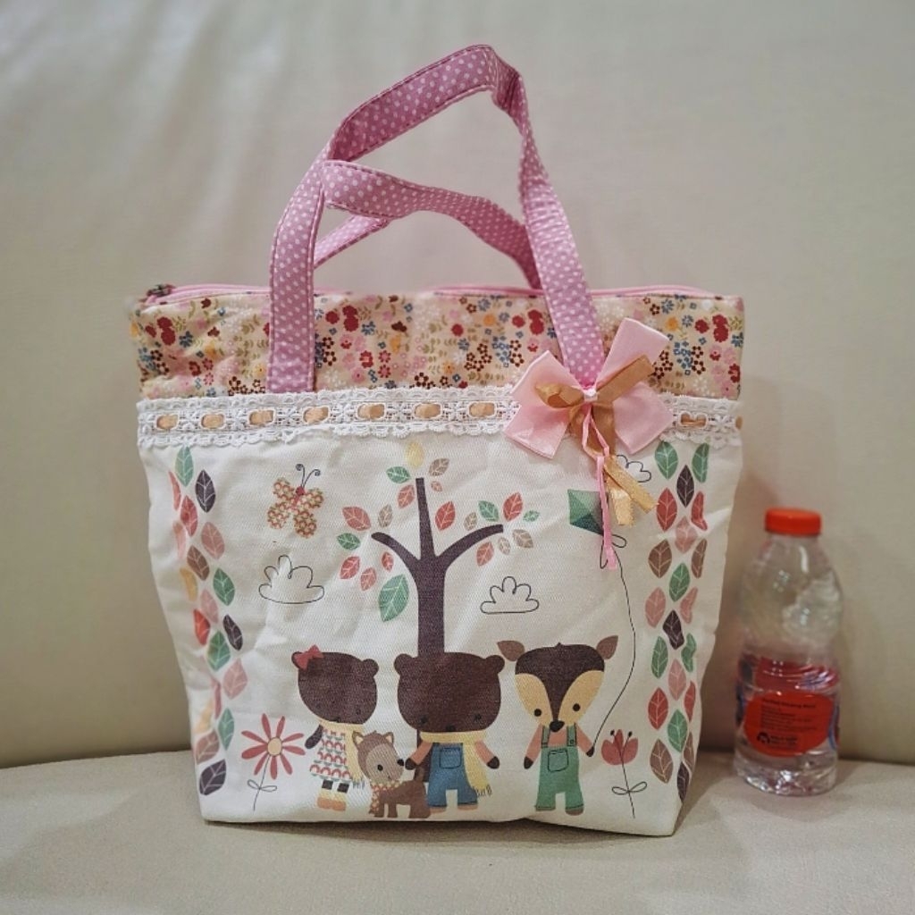 Lunch Bag/Tas Bekal Anak Perempuan bahan Kain