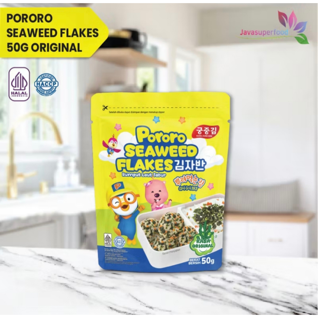 

Pororo Seaweed Flakes - Rumput Laut Nori Tabur - Original - 50g - Halal