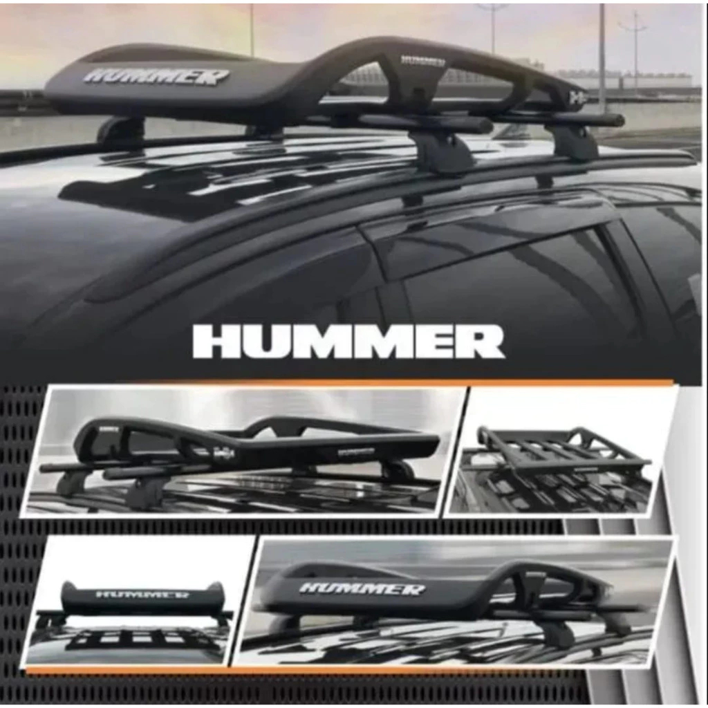 Roof Rack Mobil Universal - Rak Bagasi Atas Mobil Plastik ABS Logo HUMMER/TRD