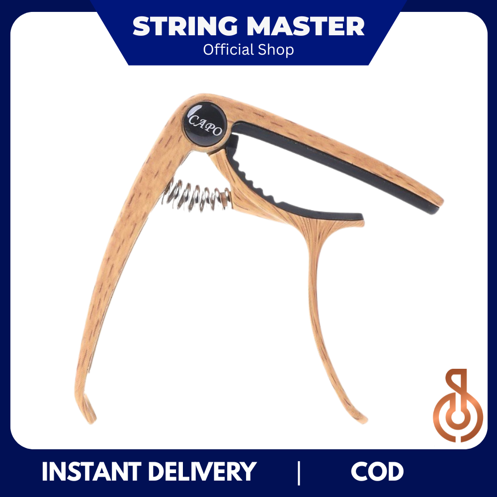 Kapo Kayu Capo Gitar Motif Kayu Bahan Desain Kayu Kapo Wood Gitar Akustik Klasik Elektrik