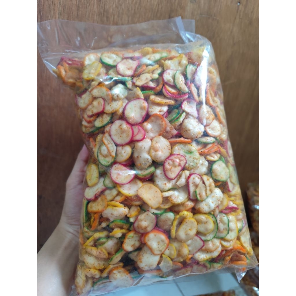 

KERUPUK SEBLAK (BAWANG) bantet termurah 1KG