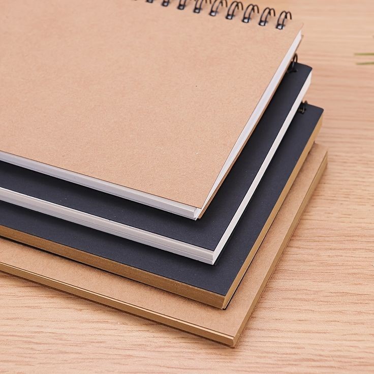 NoteBook A5 Vintage Aesthetic / Sketchbook / Cover Hitam/ Cover Kraft( 50 Lembar/100Halaman )