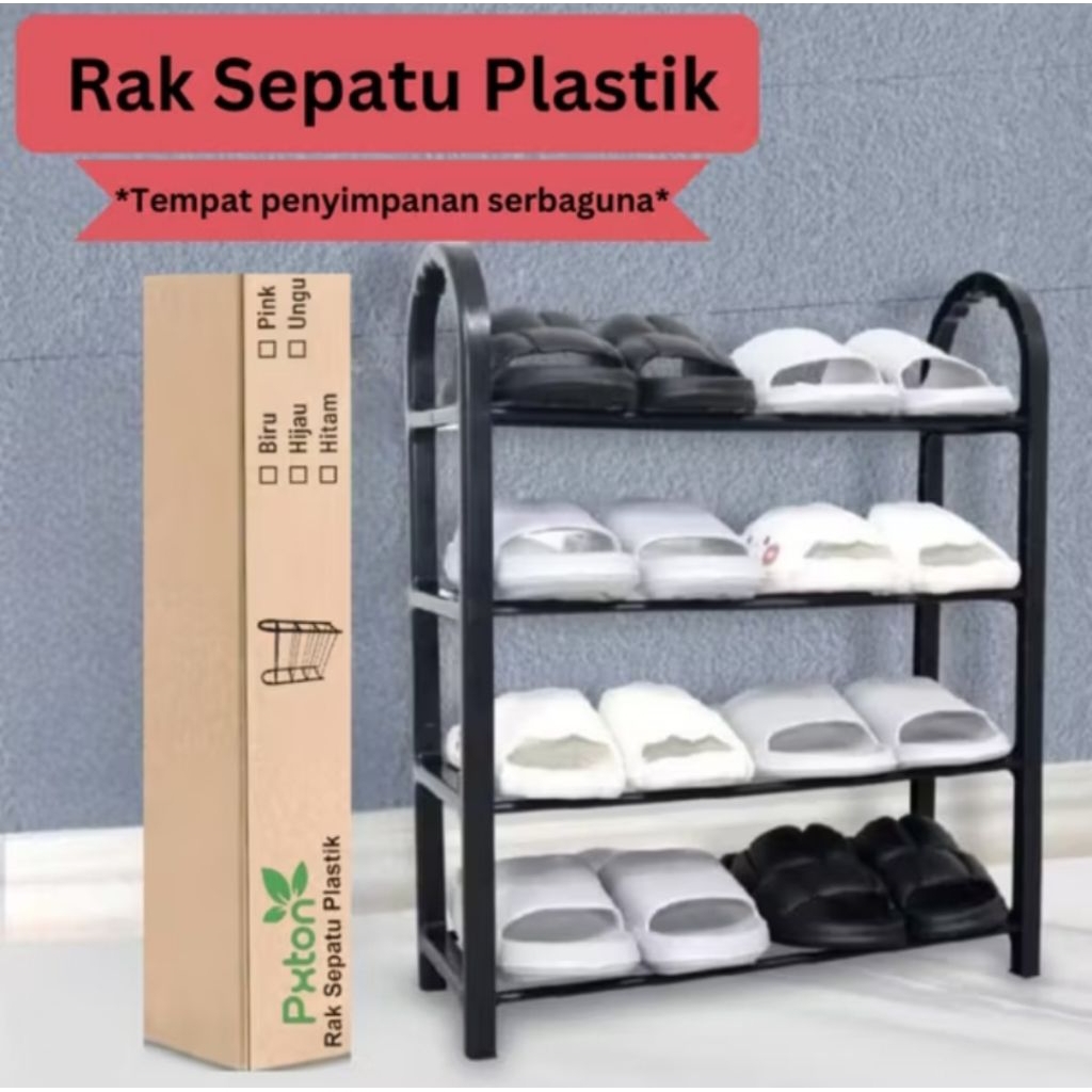 RAK SEPATU PLASTIK SUSUN 4