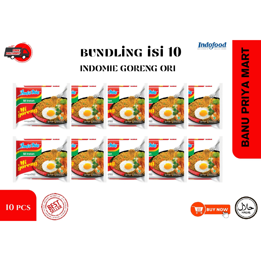 

( 10 PCS ) MIE INSTAN INDOMIE GORENG & KUAH ALL VARIAN