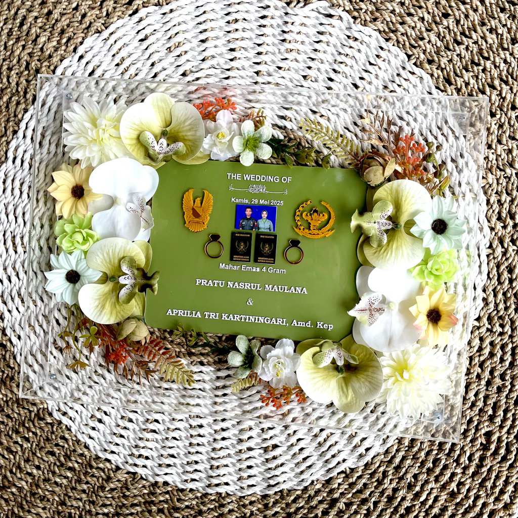 [1-2 HARI JADI] MAHAR BOX AKRILIK BOX MAHAR AKRILIK MAHAR PERNIKAHAN FRAME 3D