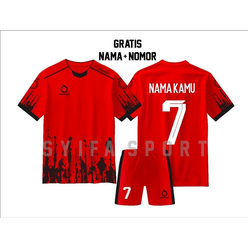 JERSEY BOLA FREE NAMA NOMOR BAJU FUTSAL VOLLY BADMINTON