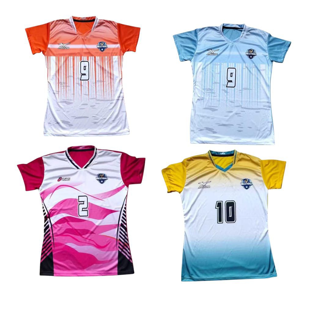 JERSEY VOLI KAOS OLAHRAGA VOLI WANITA INDIS DEWASA BAJU VOLI TIM