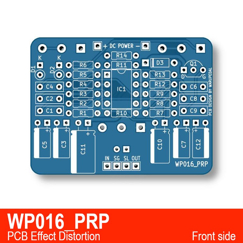 PCB Efek Distorsi | WP016_PRP based on Proco Rat Project 1590B