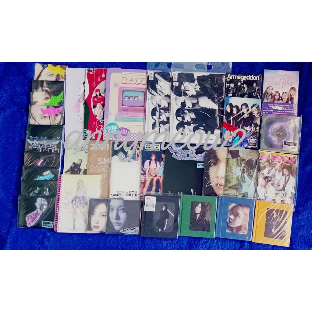 (take all) aespa album only savage girls my world spicy drama whiplash smcu aespa official book synk