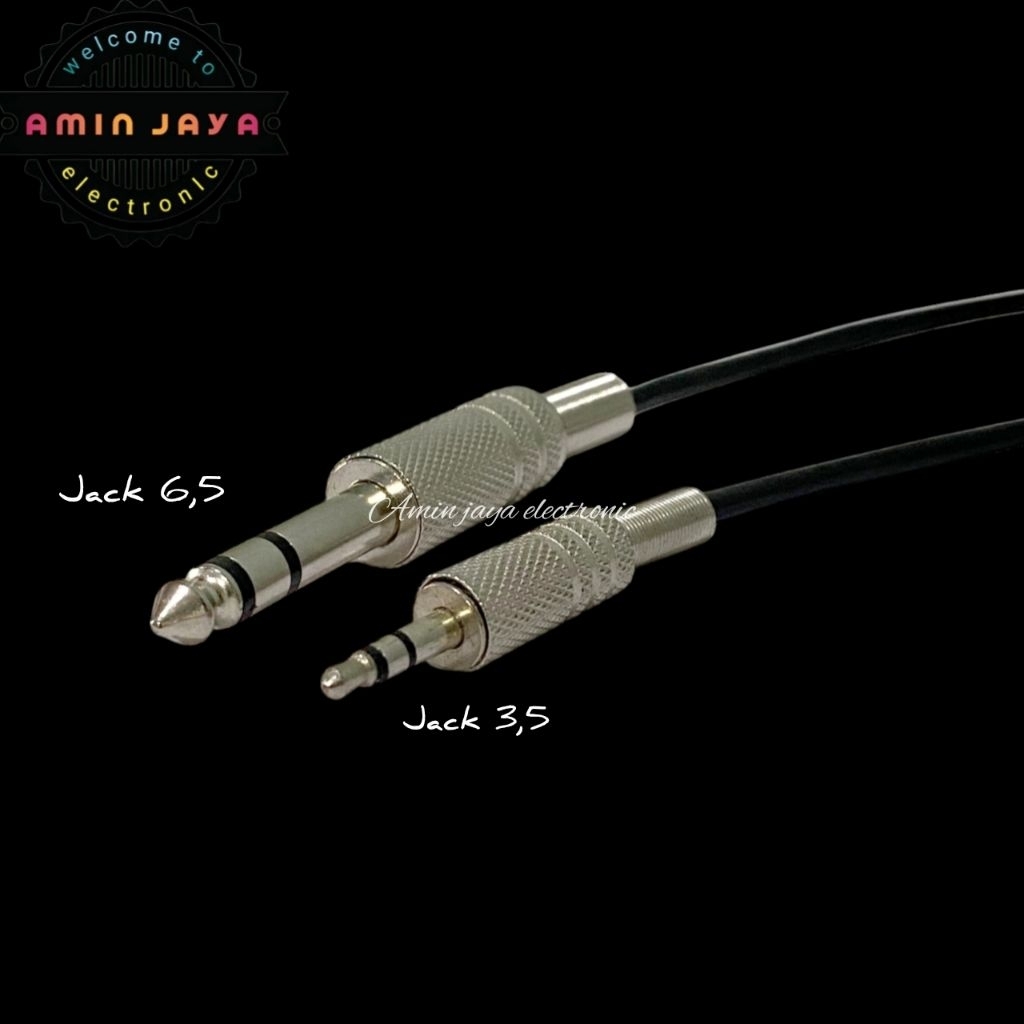 Kabel jack 3,5 ke 6,5 kabel aux 3,5 to akai stereo