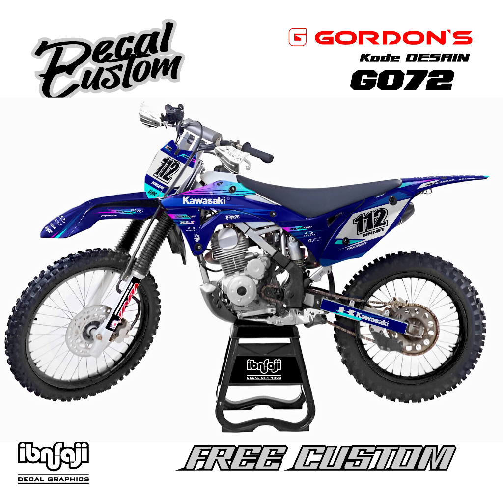 decal stiker klx gordon full bodi desain custom g072