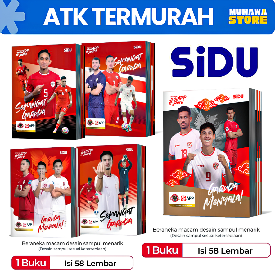 

BUKU TULIS SIDU BUKU SEKOLAH 1 PACK 58 LEMBAR ISI 10 BUKU TIMNAS INDONESIA MOBILE LEGENDS BARBIE