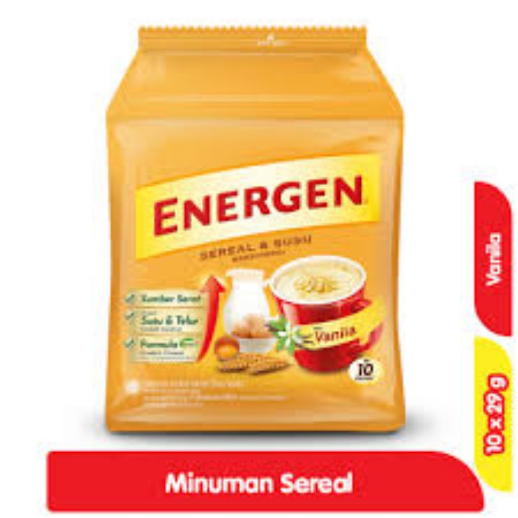 

Energen Sereal 1 Pack Isi 10 Pcs Varian Vanilla - Susu Sereal Kemasan Ekonomis 10 Pcs