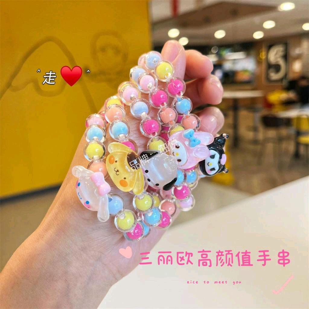GELANG SANRIO MANIK - MANIK / GELANG SANRIO ANAK KRISTAL KARAKTER KARTUN SANRIO Gelang Manik Manik A
