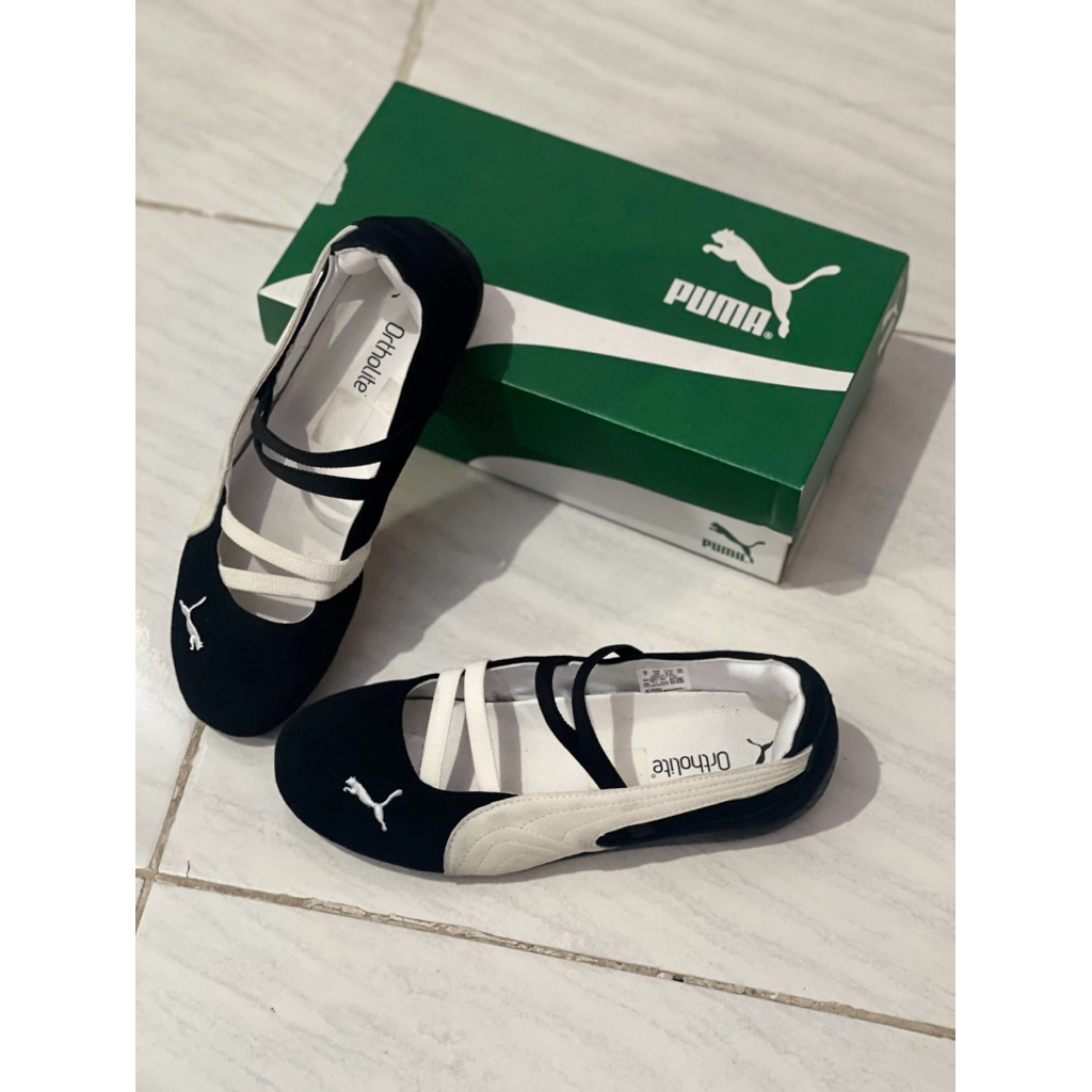 [JAMIN ORI] Puma Speedcat Ballet Suede Black White Preloved Sepatu Wanita Balet Hitam Putih Prelove