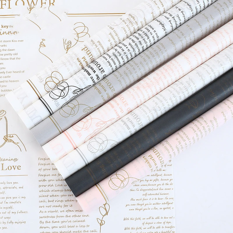 

Flower Wrapping Paper Newspaper Koran Korea Kertas Buket Bunga Florist Cellophane