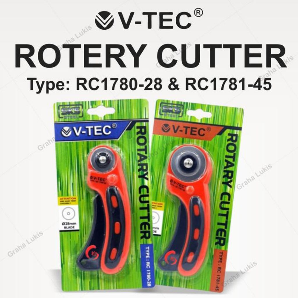 

Rotary Cutter V-Tec Pemotong Putar Merek V-Tec 28mm & 45mm