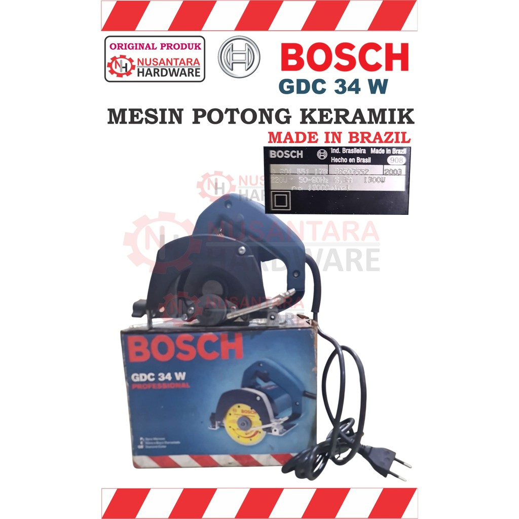 concrete cutter bosch gdm gdc 34 w made in brazil, marble cutter bosch gdc 34 w, mesin potong beton 