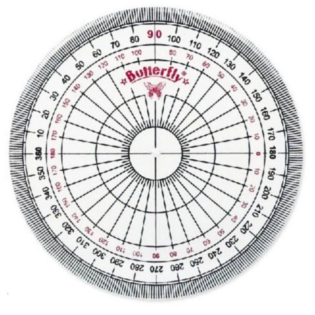 

[PCS] BUSUR DERAJAT BUTTERFLY 360 DERAJAT / BUSUR DERAJAT 360 DERAJAT 10CM