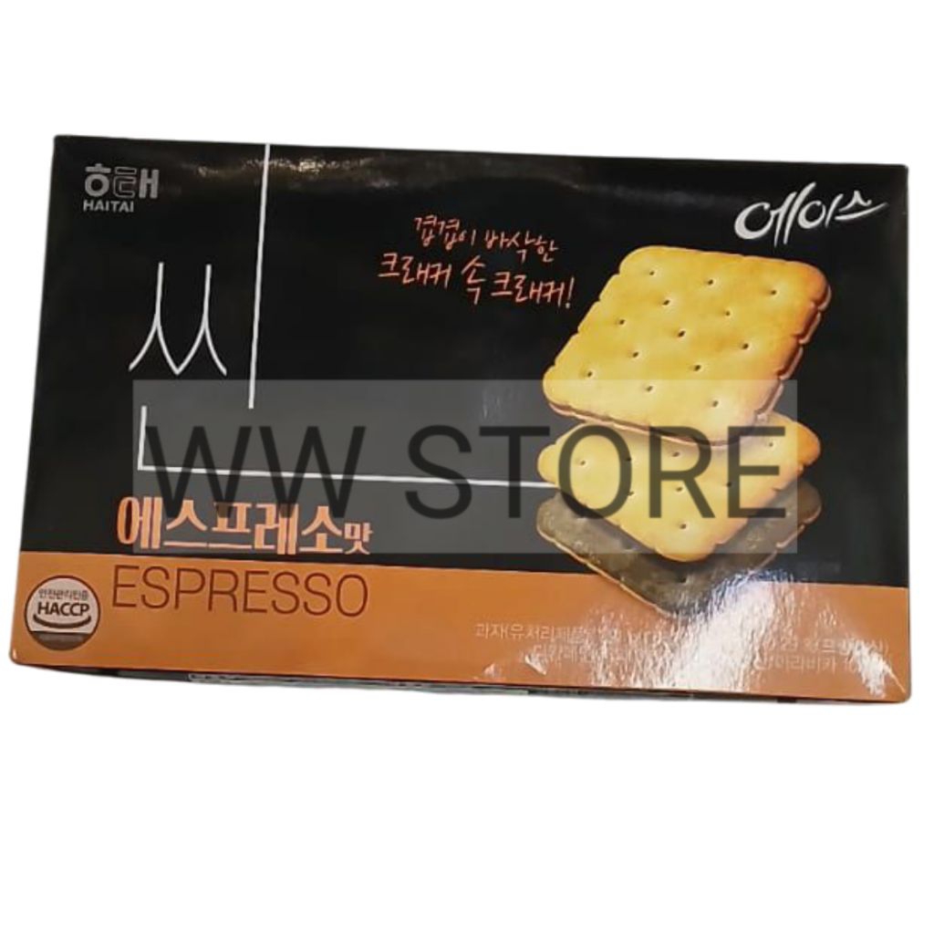 

Biskuit krekers rasa kopi Korea Korean HAITAI HAI TAI Ace Thin Espresso Flavor Cracker 291g