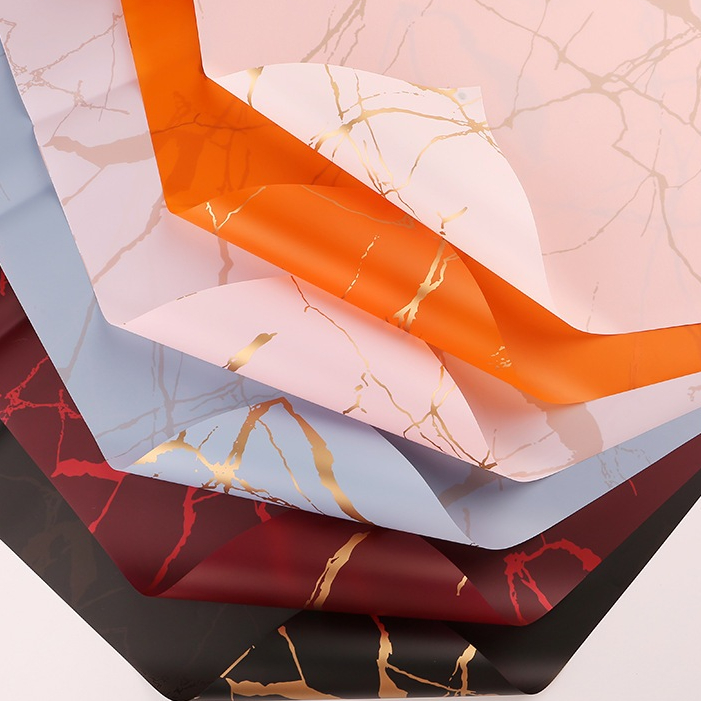 

Flower Wrapping Paper Marmer Korea Kertas Buket Bunga Florist Cellophane Motif