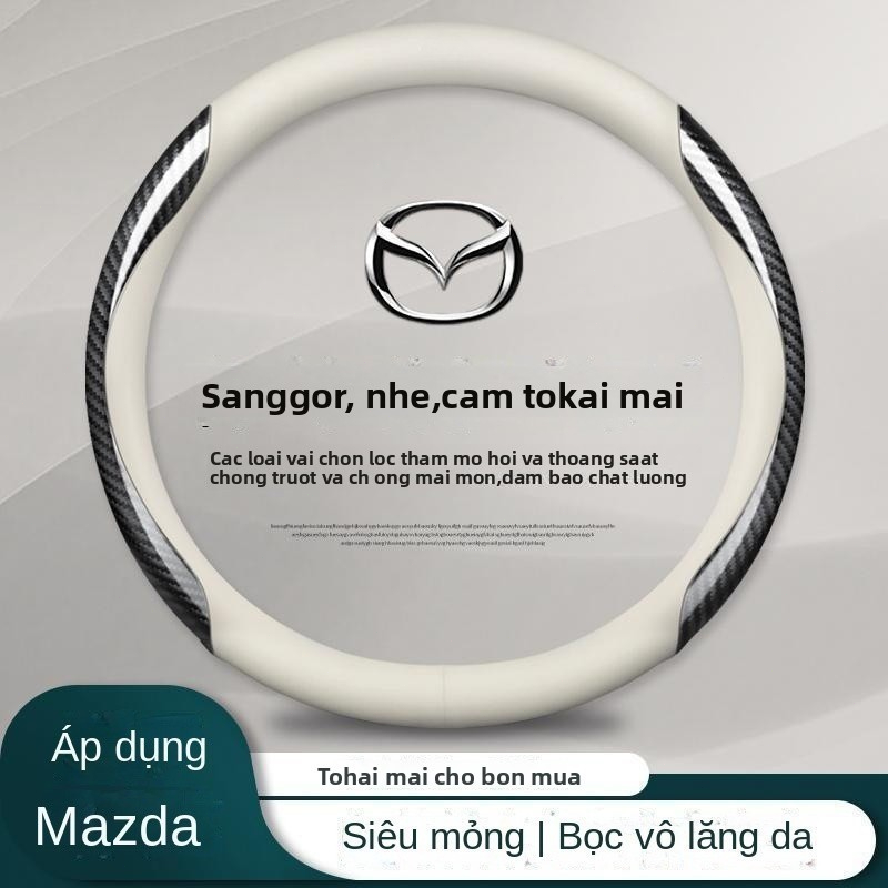 2025 Baru Mazda 3, Mazda 2, Mazda 6, CX3, CX30, CX5, CX8, BT50 Kulit penutup kemudi mobil Sarung tan