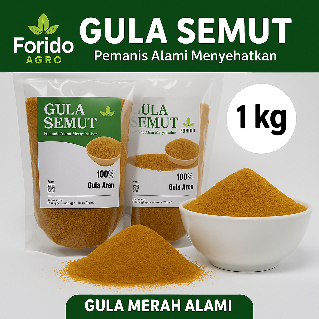 

Gula Semut 100 % Alami Gula Merah Bubuk Gula Kelapa Bubuk Organik Palm Sugar Grade A 1000gr/1 Kg