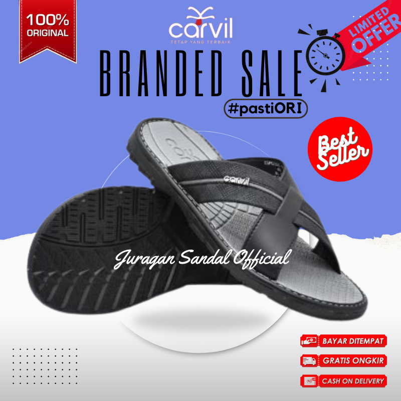 Carvil espresso 03 M | Sandal Pria Carvil | Original | Dijamin Murah