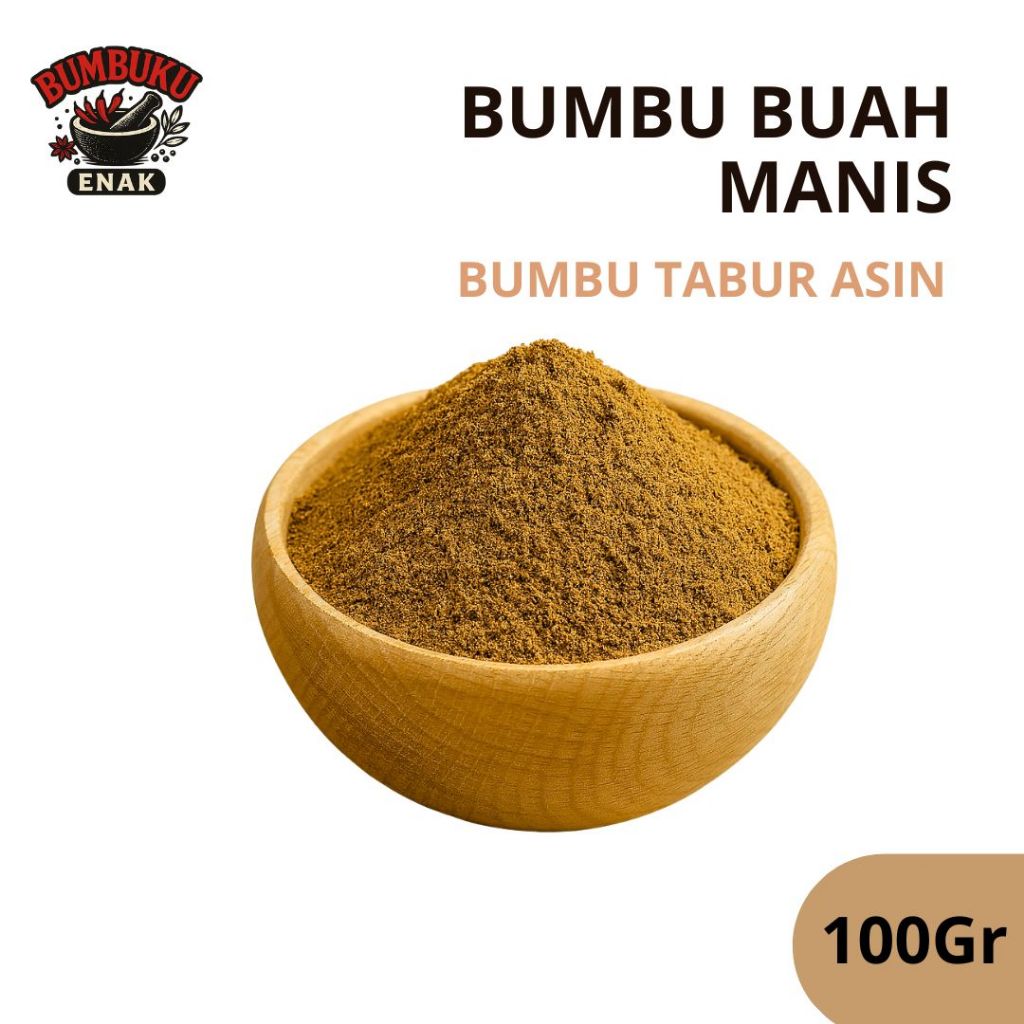 

Bumbu Tabur Buah Manis Non MSG 100gr – Bumbu Sehat untuk Buah Potong, Rujak & Camilan Kekinian