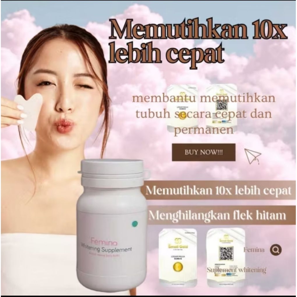 Femina Whitening Suplement - Memutihkan Kulit Mencerahkan Original