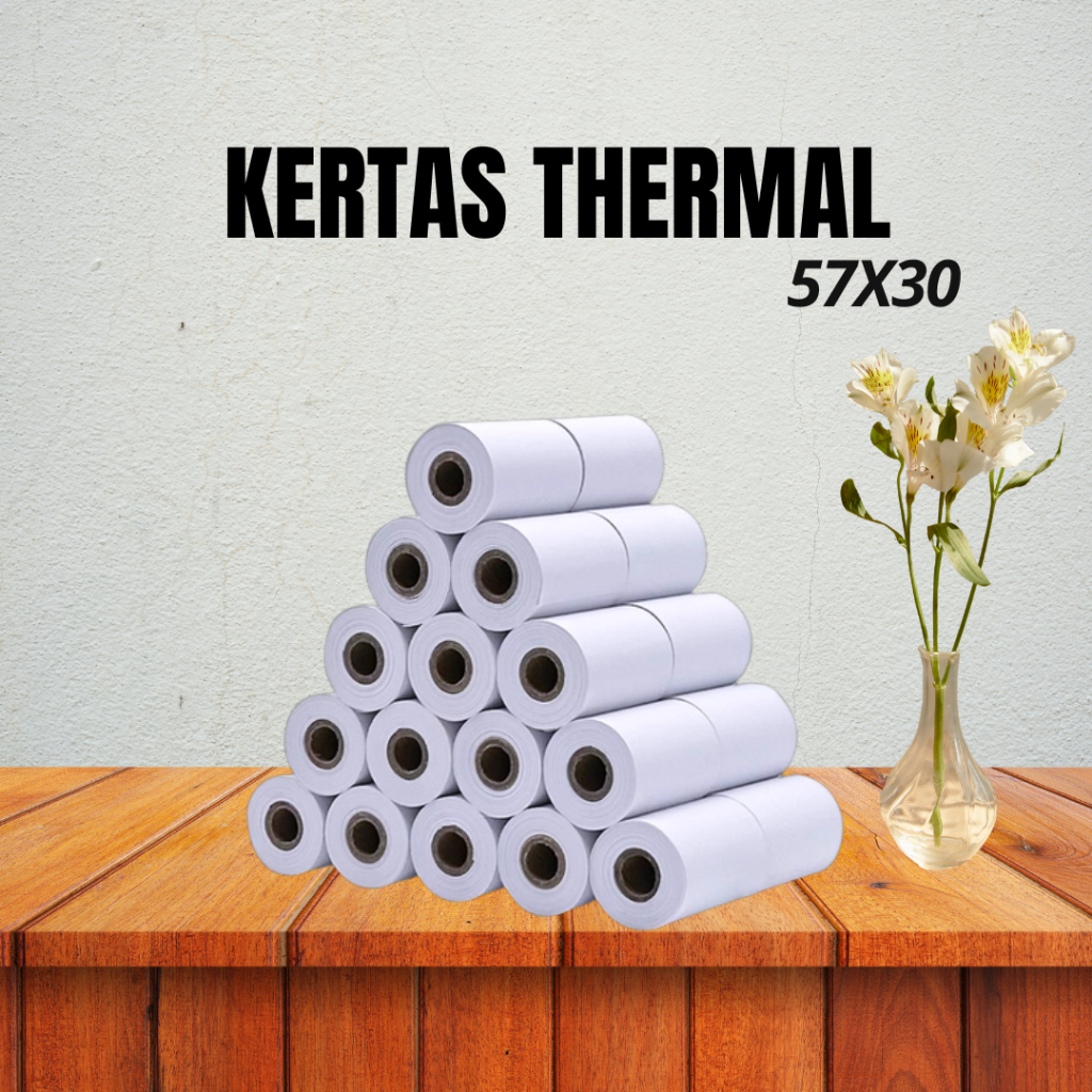 

Kertas Struk Thermal 57x30mm - Roll 4 Meter untuk Mesin EDC dan Printer