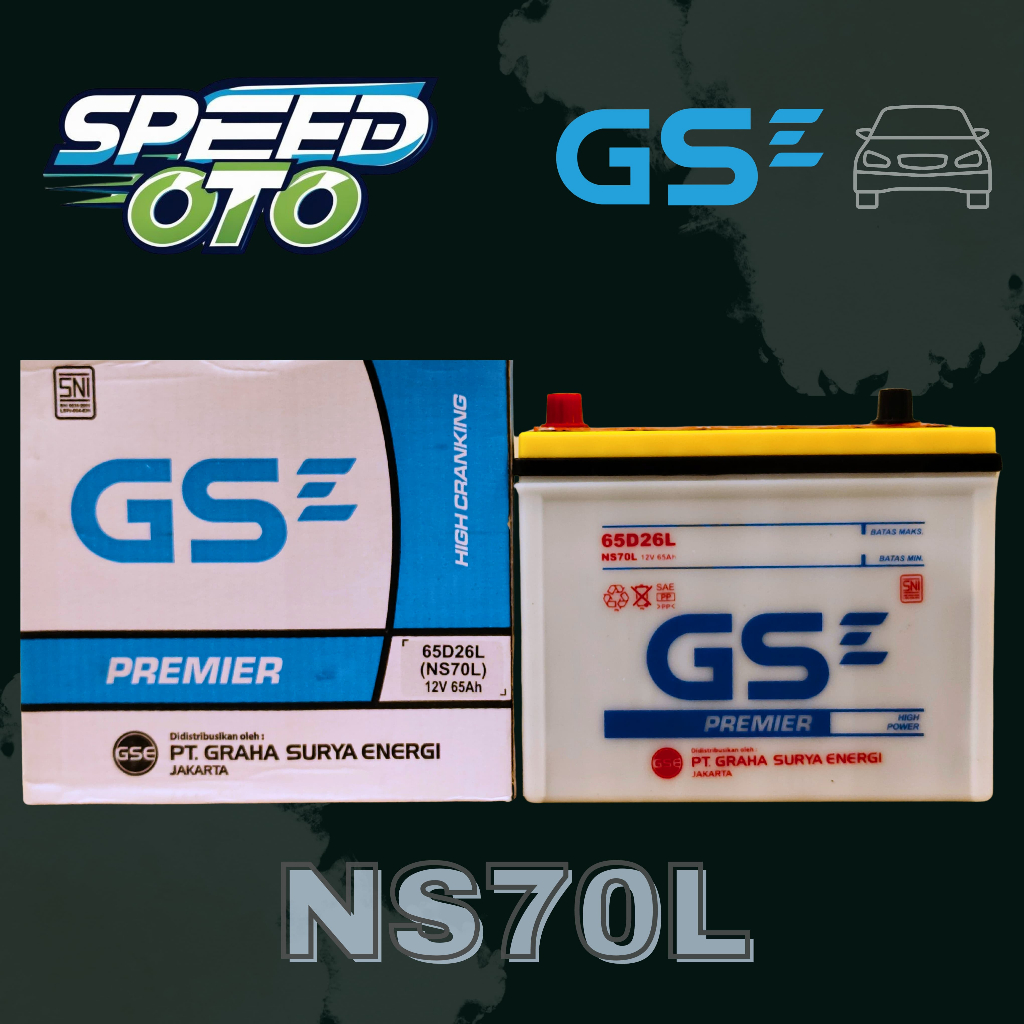 Aki Mobil GS NS70L 65D26L GSE Premier Basah 12V 65Ah
