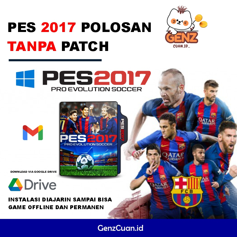 PES 2017 ORIGINAL - POLOSAN TANPA PATCH | GAME PC